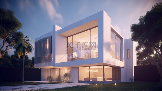 引人注目的 3D 渲染建筑住宅