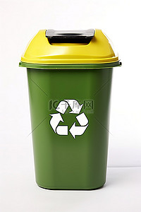 显示回收信息的绿色容器