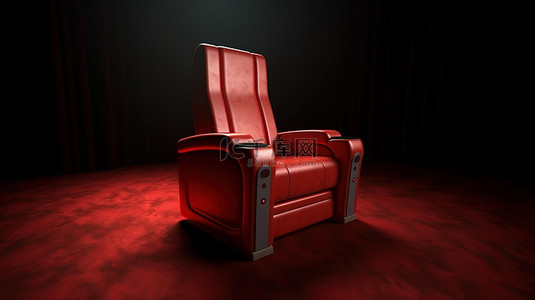 电影院座位的 3d 插图