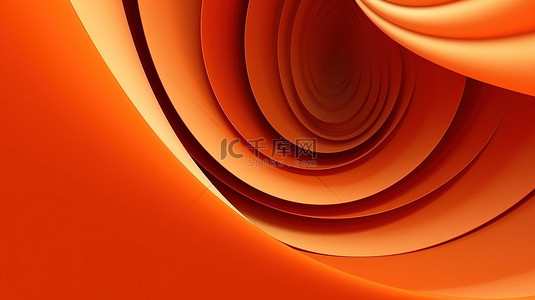 我卡背景图片_带有大量橙色光的渲染 3D 背景
