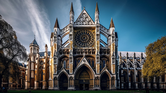 英国伦敦邮票背景图片_威斯敏斯特教堂建筑城市旅游背景