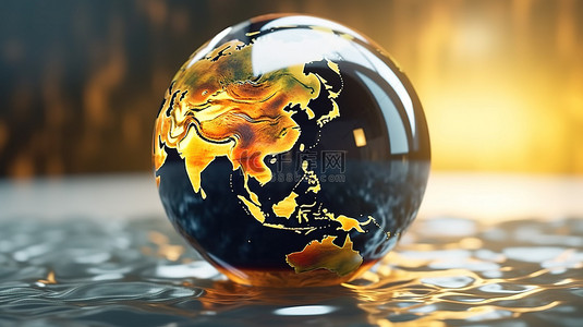 NASA 3D 渲染原油流连接欧洲和非洲地区与地球地球石油工业对商业和市场影响的视觉效果