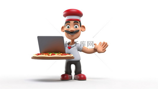 送外卖的人背景图片_虚拟披萨体验 3D 披萨经销商直接将披萨送到您的屏幕上