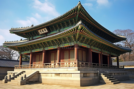 满洲西门韩国寺庙建筑
