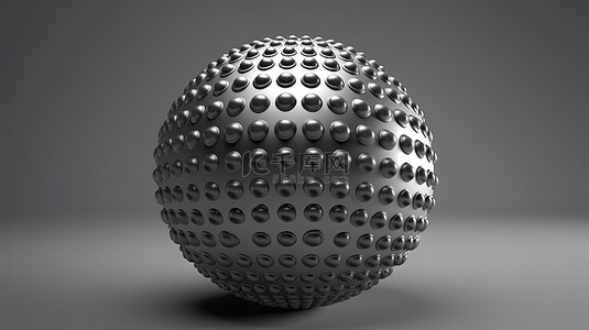 以惊人的细节呈现的 3d 灰色球体