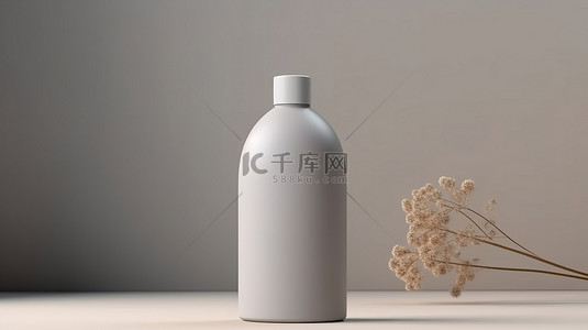 3D 渲染的乳液瓶模型