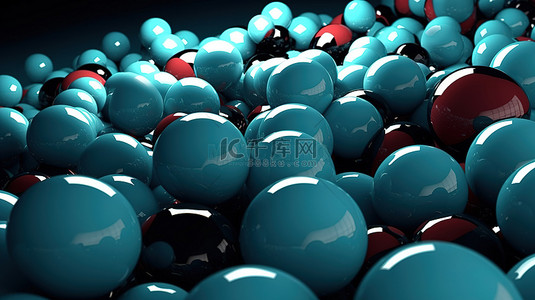 动态 3D 软球体创建抽象背景