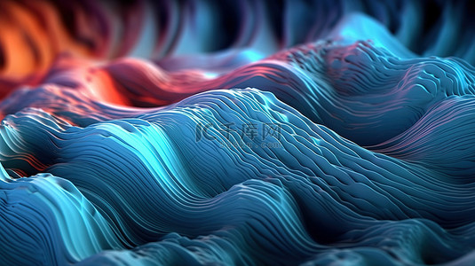 软 3D 纹理数字艺术抽象背景