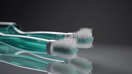 牙刷清洁背景图片_3d 牙刷呈现有效清洁牙齿