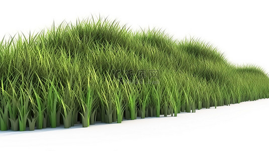 3d 渲染中描绘的奇异绿草地