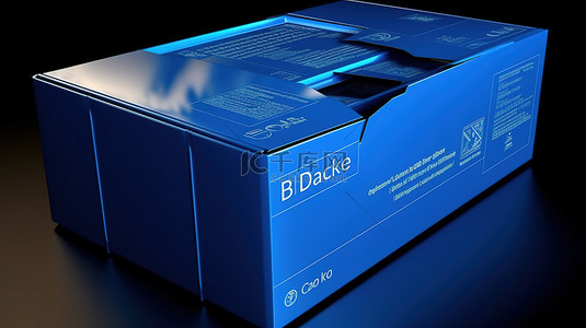 3d蓝盒包装