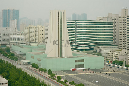 大楼概念图背景图片_台湾的未来城市是平壤的现代概念图