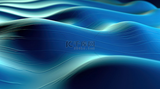 抽象3d线条背景图片_动态抽象波的 3d 插图