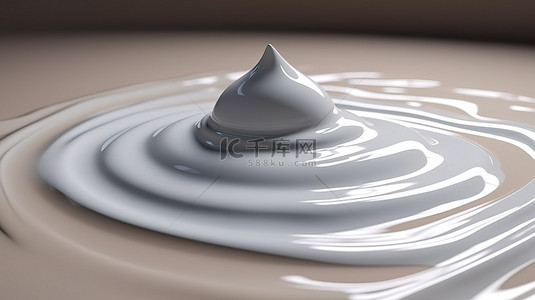 3d 动画中牛奶滴的涟漪效应