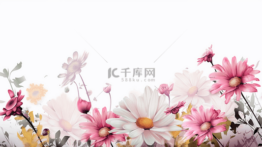 唯美花卉花朵背景图片_花卉花朵鲜花白色简单背景