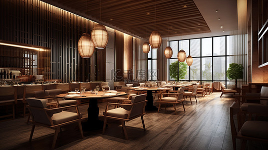 豪华晚餐背景图片_餐厅餐厅以 3D 形式可视化