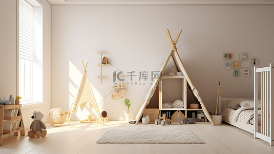 免费个人简历背景图片_简约的儿童房，提供创意表达的空间