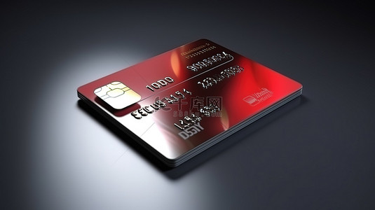 描述信用卡和借记卡付款之间选择的 3d 图标