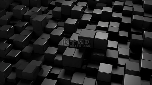 黑色像素的时尚 3D 几何马赛克非常适合具有简单和复杂背景的企业和商业模板