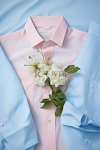 白花花的雪背景图片_白花前的三件蓝白常春藤衬衫