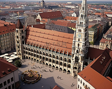 国潮老城背景图片_慕尼黑老城大主教法庭 德国 欧洲