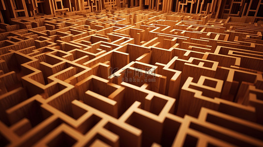 3d 渲染中的迷宫背景