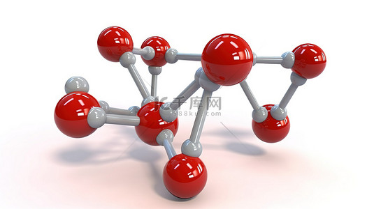 物理背景图片_在白色背景上呈现的 3d 化合物