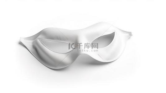 床上睡眠背景图片_白色背景隔离产品上的 3D 渲染眼罩