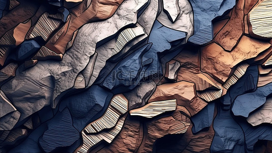 质感纹理木背景图片_以石木和石膏为特色的三维抽象纹理渲染