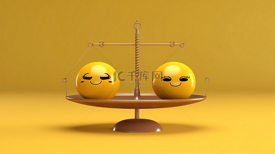 悲伤胖子背景图片_实现生活的平衡欢乐和悲伤的 3D 渲染
