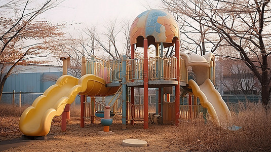 欧美外教背景图片_首尔教峰郡政府 hongsoku 的废弃游乐场