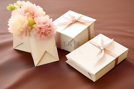 卡片婚礼背景图片_婚礼纸品带花的薄纸