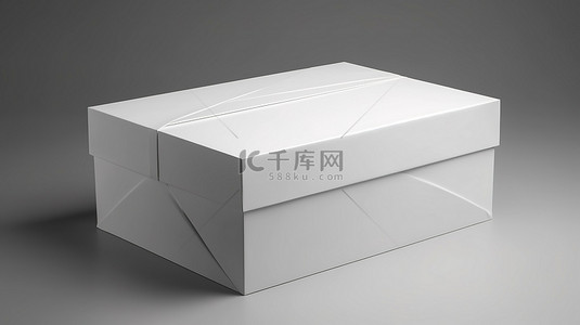 纸箱打包背景图片_3d 渲染中的白盒包装模型