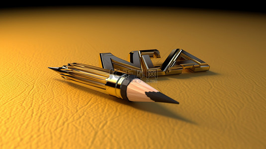 铅笔想象背景图片_用铅笔在三维空间中对“想法”一词进行 3D 插图