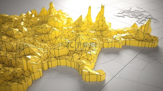 瑞典区块链显示 10 种加密货币的 3D 渲染图
