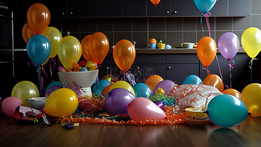 派对庆典美食写实气球