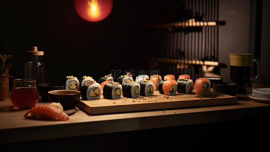 日式料理背景图片_料理寿司餐饮店背景