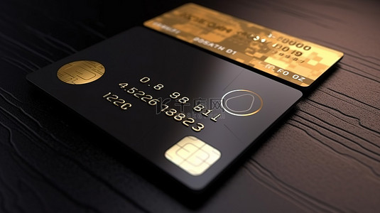 加密货币交易 3D 渲染比特币和银行卡买卖概念的插图