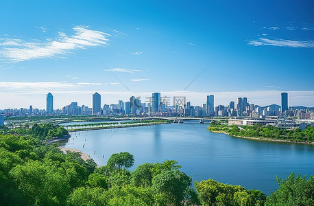 韩国蓝色背景图片_金沙河 hansamyanmar 边境 soojaenam 韩国 亚洲