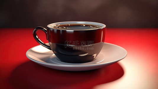 拿铁茶背景图片_在白色背景上以 3D 渲染的单杯咖啡