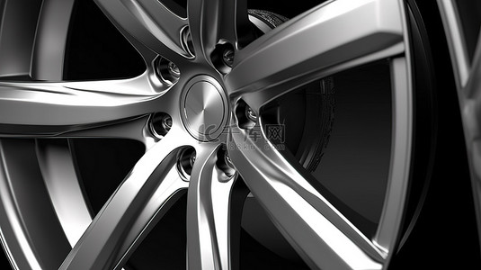 合金背景图片_汽车特写合金轮毂的时尚 3D 渲染