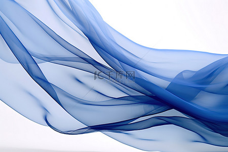 虫子被大风吹背景图片_白色背景上方有大风漩涡的蓝色织物