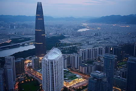 城市背景图片_韩国城市世界最高的五座摩天大楼