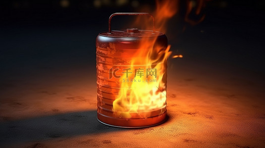 气体检测背景图片_燃烧气体罐的 3d 渲染