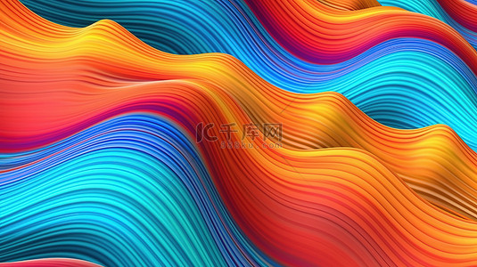 梯度背景图片_动态曲线条纹抽象波浪纹理与幻觉 3d 摇摆线