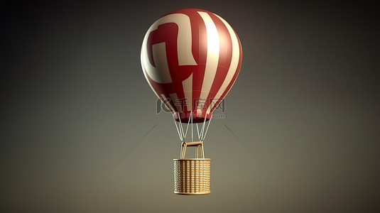 通货膨胀概念 3d 美元符号气球在通货膨胀规模上飙升，指针拖曳