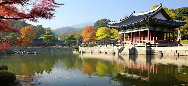 秋天旅游背景图片_参观首尔 韩国寺庙 首尔旅游指南