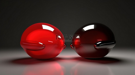 聊天气泡的 3D 渲染探索对话信使和在线支持概念