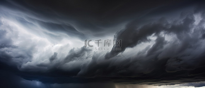 韩国凤贺报背景图片_暴风云覆盖了傍晚的天空，云的形状是从空风暴中排出的