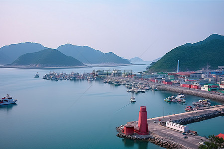 欢迎再次光临背景图片_韩国最受欢迎的港口